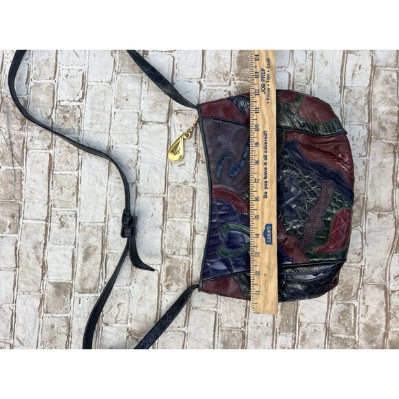 Sharif Vintage leather Patchwork Cross Body Purse 80’s handbag - Picture 5 of 8